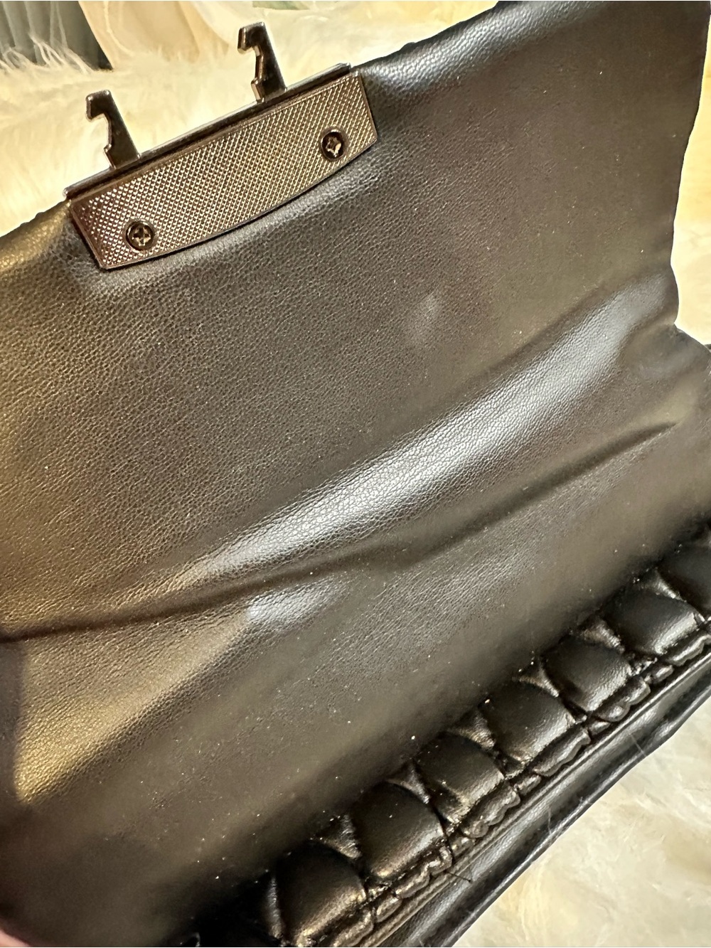 Badgley Mischka Quilted Leather Crossbody Bag in Black - Picture 4 of 13